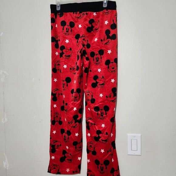 Mickey Mouse Pajama Pants Women Size Small Red Color Soft New. - Picture 3 of 8
